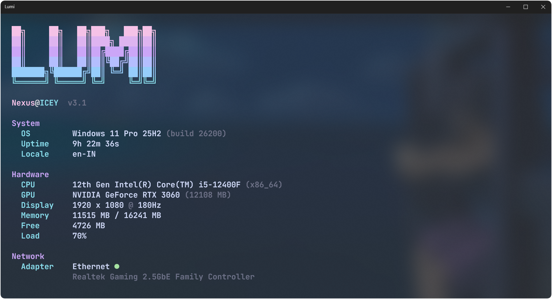 Lumi console